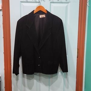 Overshell leather blazer jacket